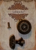 Metal knop - antik bronze